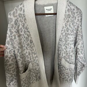 Abercrombie & Fitch Cream Leopard Print Sweater